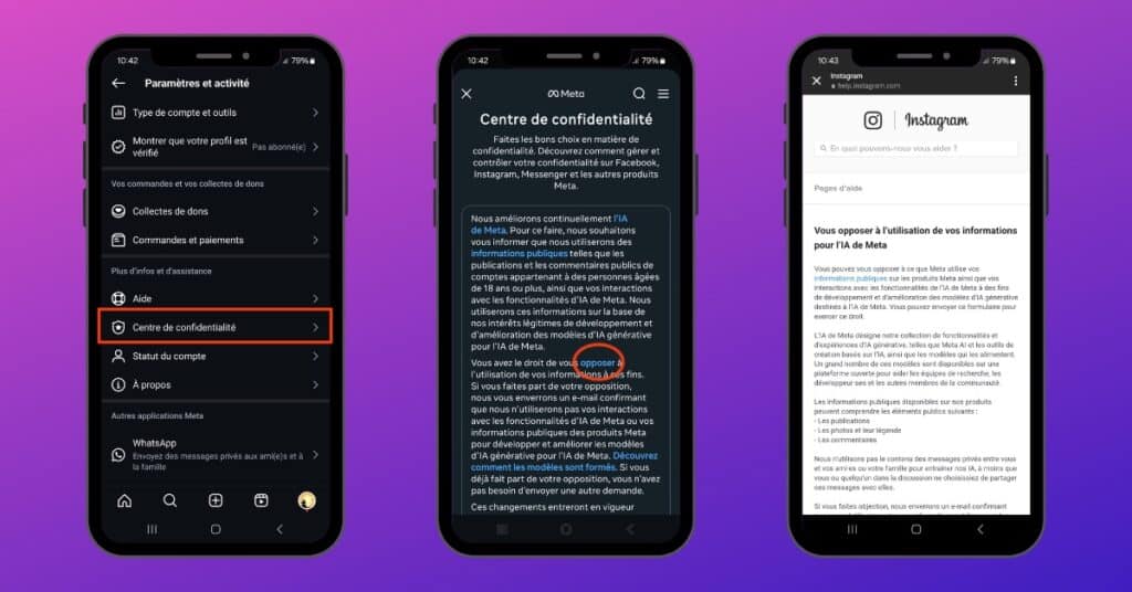 Meta veut utiliser vos publications Facebook et Instagram pour entraîner ses IA.